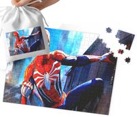 PUZZLE - SPIDER MAN WZORY Z BAJEK I GIER PREZENT DLA DZIECI 96EL + WORECZEK