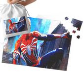 PUZZLE - SPIDER MAN WZORY Z BAJEK I GIER PREZENT DLA DZIECI 96EL + WORECZEK