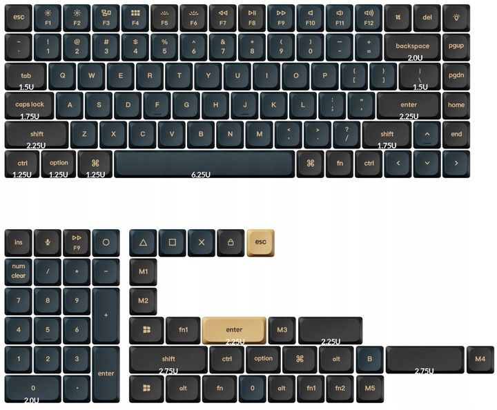 Keychron Keycaps Low Profile Double Shot PBT LSA Keycap - Knight Full Set zdjęcie 2