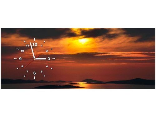 100X40CM ZEGAR CHORWACKIE SŁOŃCE OBRAZ na Arena.pl