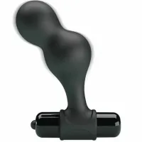 mr play czarny silikonowy wibrator analny 10 trybow, kompaktowy