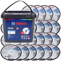 BOSCH 100 TARCZ KORUNDOWYCH do cięcia metalu stali 125/1,0mm + POJEMNIK