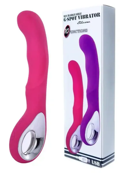 Vibrator G-spot 10 functions USB Pink zdjęcie 3