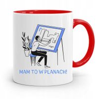 Kubek Czerwony Architekta Mam To W Planach Prezent Z Nadrukiem Ze Zdjęciem