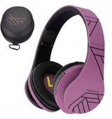 słuchawki powerlocus bezprzewodowe blackpurple bluetooth / microsd /