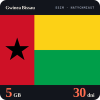 Karta eSIM Internet Gwinea Bissau 5 GB na 30 dni - bez rejestracji