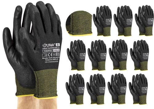 rękawice robocze czarne j-timipoli_bb8-m - 12 par na Arena.pl