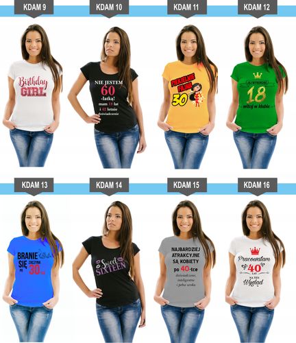 Koszulka PREZENT na urodziny 18 20 30 40 50 60 70 na Arena.pl