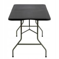 STÓŁ OGRODOWY ROZKŁADANY SKŁADANY CATERINGOWY BANKIETOWY 180x74cm czarny