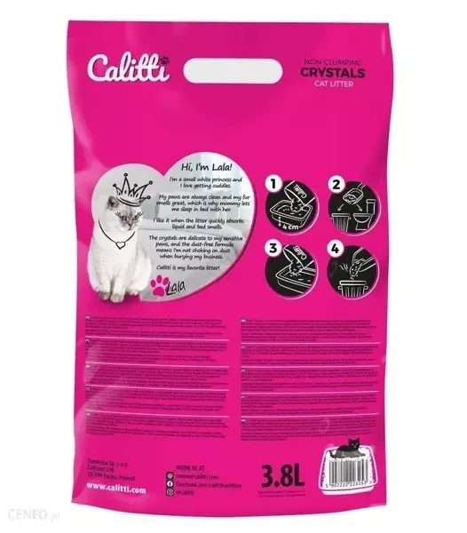 Żwirek CALITTI CRYSTALS 3,8 Silikonowy zdjęcie 2