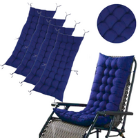 PODUSZKA OGRODOWA NA KRZESŁO FOTEL PIKOWANA  4 SZTUKI 110x60 GRANATOWA