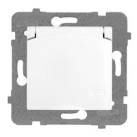 GNIAZDO HERMETYCZNE POJEDYNCZE Z/U BIAŁE ROSA - E+PL-66604