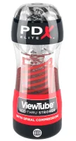 pdx elite viewtube 2 - przezroczysta maszyna intymna spiralna 18 cm
