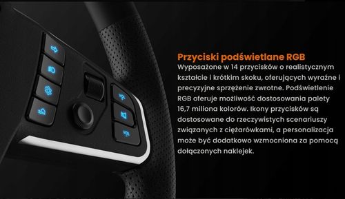 Kierownica do ciężarówki Moza Racing TSW Truck Wheel (TSW) RS060 na Arena.pl