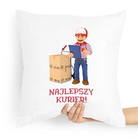 Poduszka Prezent Dla Kuriera Najlepszy Kurier! Z Nadrukiem Ze Zdjęciem