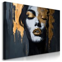 Obraz Na Ścianę Abstrakcja Kobiecy Portret W Stylu Glamour 100cm x 70cm