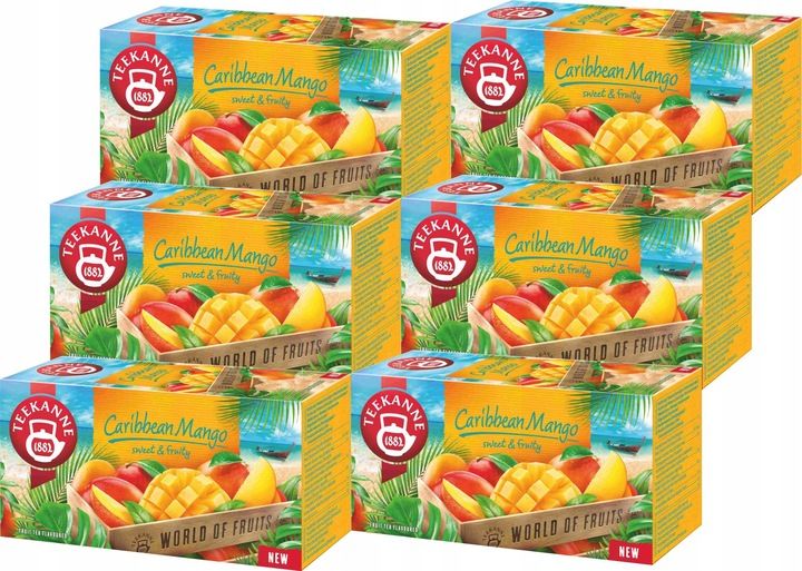 (x6) TEEKANNE Herbata Carribean Mango 20tb zdjęcie 1