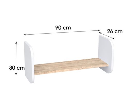 014 Półka 90 biało-wenge na Arena.pl