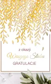 Karnet A5 Ślubny, Złote Girlandy