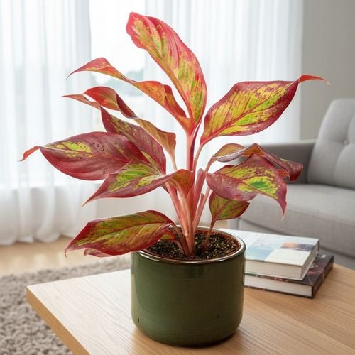 AGLAONEMA Crete FLAMES Red d9cm Niesamowicie wybarwiona PŁOMIENNA na Arena.pl
