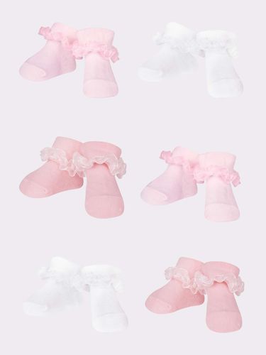 Skarpety niemowlęce bawełniane z falbanką 6PAK 3-6 miesięcy YOCLUB na Arena.pl