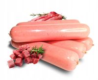 BATON MIĘSO DROBIOWE DLA PSA KIEŁBASA MORTADELA 1KG X10.- MIĘSNE SMAKI