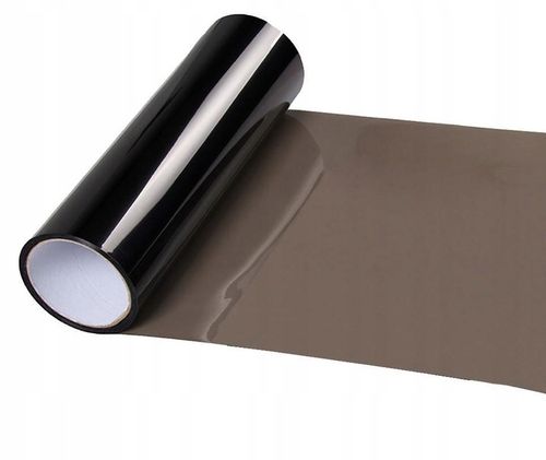 FOLIA DO PRZYCIEMNIANIA LAMP CZARNA JASNA 2m x 30cm POŁYSK NA LAMPY + RAKLA na Arena.pl