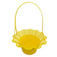 Koszyczek wielkanocny z pałąkiem żółty