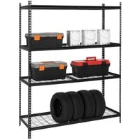 Regał stalowy z 4 półkami 183x150x54 cm 1600 kg do garażu, piwnicy