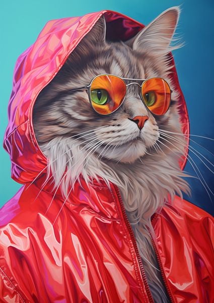 Plakat 29,7x42cm Kot w Stylu zdjęcie 1