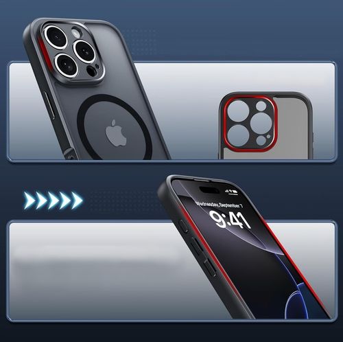 Etui do iPhone 16 PRO 5G do MagSafe WZMACNIANE 360° MATT CASE + 2x SZKŁO na Arena.pl