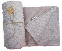 Miękki i przytulny kocyk dla psa - Mimiko Pets Minky-Dot 100x75cm Szary