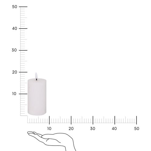 Świeca Molia LED biała 7x15cm na Arena.pl