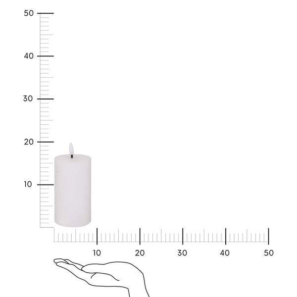 Świeca Molia LED biała 7x15cm zdjęcie 3