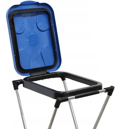 stojak do segregacji odpadów (1-stanowiskowy) niebieski - drewmet na Arena.pl