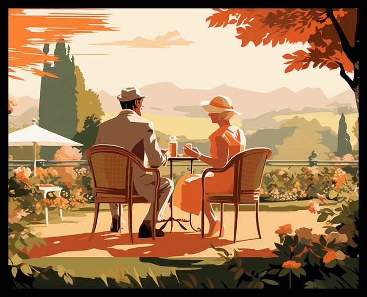 Plakat 50x40cm Retro Randka zdjęcie 2