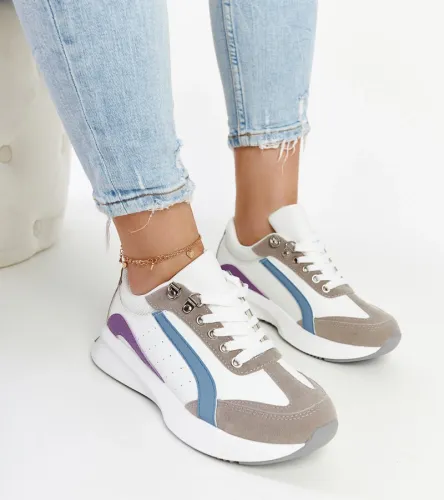 Wielokolorowe sneakersy na platformie Taima 40 na Arena.pl