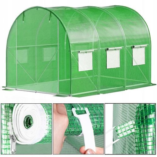 FOLIA ZAMIENNA POSZYCIE NA TUNEL OGRODOWY SZKLARNIA 3x2x2m 6m² UV-4 FOLIAK na Arena.pl