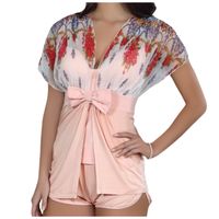 SZLAFROCZEK DAMSKI KRÓTKI WISKOZOWY KUSZĄCY XL