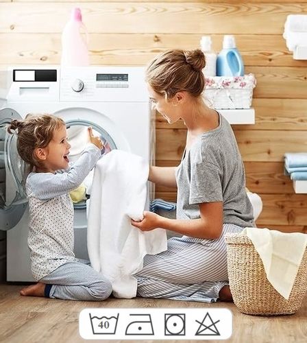 POKROWIEC NA PODNÓŻEK PUF ELASTYCZNY GŁADKI GRAFIKA FALE LINIE BIAŁY na Arena.pl