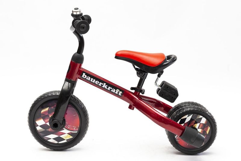 Multi rowerek trójkołowy biegowy Bauerkraft 3w1 czerwony zdjęcie 1
