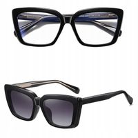 2w1 Okulary CLIP-ON Zerówki oprawki KOMPUTERA + NAKŁADKA PRZECIWSŁONECZNA