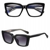 2w1 Okulary CLIP-ON Zerówki oprawki KOMPUTERA + NAKŁADKA PRZECIWSŁONECZNA