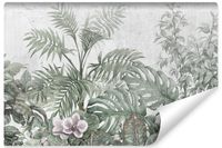 Fototapeta Tropikalne ROŚLINY Beton Mur Abstrakcja Vintage 180cm x 120cm