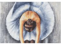 100 70CM OBRAZ PŁÓTNO BŁĘKITNA BALETNICA PŁÓTNO RAMA