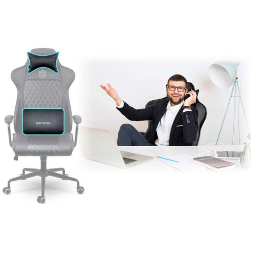 Fotel biurowy Sofotel Werona - czarny - 2581 na Arena.pl