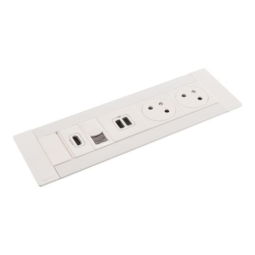 Gniazdo MULTILINK do ścianek działowych, wyposażone 2X2P+Z/USB A+C/RJ/HDMI z przewodem 2m - BIAŁY Legrand 654772 na Arena.pl