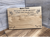 Drewniana koperta na ślub, urodziny grawer z podziękowaniami  na pieniądze