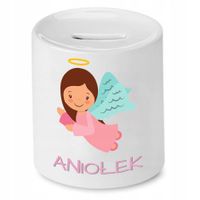 Skarbonka Dla Dzieci Aniołek Prezent Z Nadrukiem Ze Zdjęciem