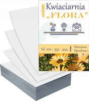 Ulotki A6 1000szt reklamowe firmowe dużo wzorów KWIACIARNIA TWOJA NAZWA